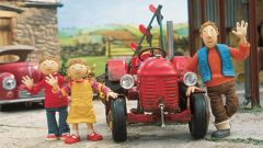 Červený traktůrek