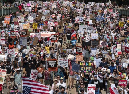 Ve Washingtonu se protestovalo proti nasazení Národní gardy